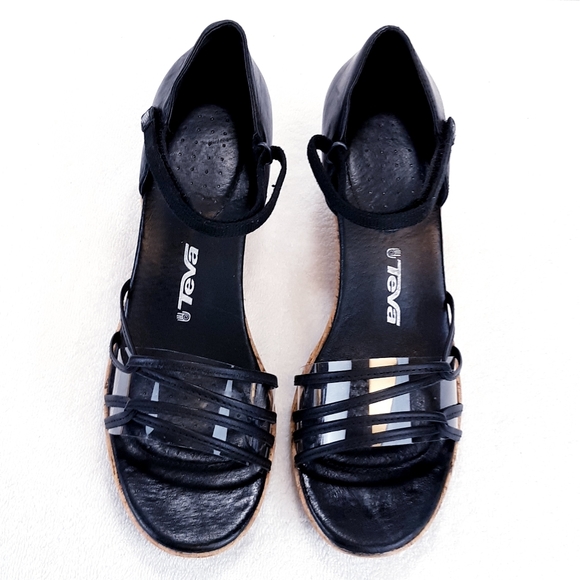 TEVA RIVIERA STRAPPY WEDGE SANDALS - Picture 9 of 16